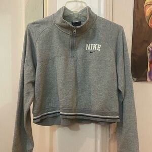 Nike Heather Gray Half-Zip Pullover